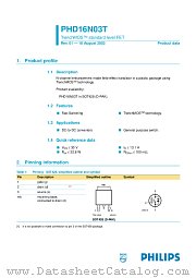 PHD16N03T datasheet pdf Philips