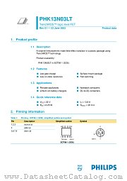 PHK13N03LT datasheet pdf Philips