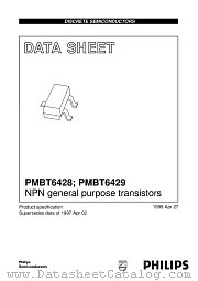 PMBT6428 datasheet pdf Philips