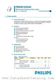PMEM1505NG datasheet pdf Philips