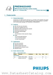 PMEM4020AND datasheet pdf Philips