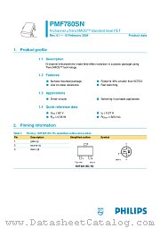 PMF780SN datasheet pdf Philips