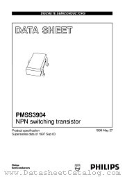 PMSS3904 datasheet pdf Philips