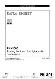 PNX3000 datasheet pdf Philips