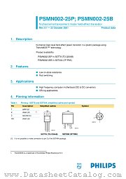 PSMN002-25P datasheet pdf Philips