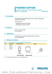 PSMN004-60P datasheet pdf Philips