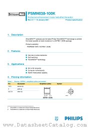 PSMN038 datasheet pdf Philips