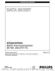 S87C654-7 datasheet pdf Philips