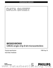 P83C652IFAA datasheet pdf Philips