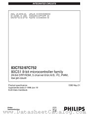 S87C752-2A28 datasheet pdf Philips