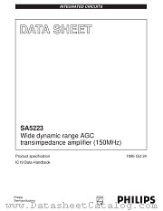 SA5223 datasheet pdf Philips