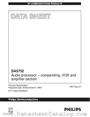 SA5752 datasheet pdf Philips