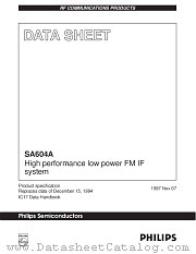 SA604AD datasheet pdf Philips