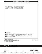 SA617 datasheet pdf Philips