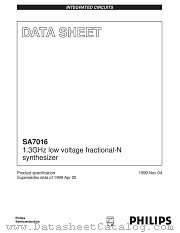 SA7016DH datasheet pdf Philips