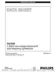 SA7026 datasheet pdf Philips