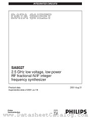 SA8027W datasheet pdf Philips