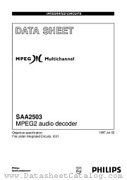 SAA2503 datasheet pdf Philips