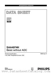 SAA4974H datasheet pdf Philips