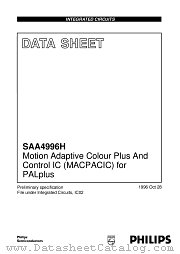 SAA4996H datasheet pdf Philips