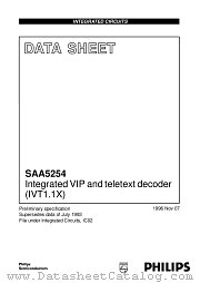 SAA5254 datasheet pdf Philips