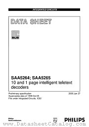 SAA5265PS datasheet pdf Philips