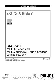 SAA6752HS datasheet pdf Philips