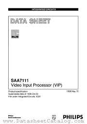 SAA7111 datasheet pdf Philips