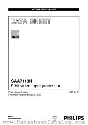 SAA7113H datasheet pdf Philips