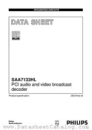 SAA7133HL datasheet pdf Philips