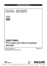 SAA7134 datasheet pdf Philips