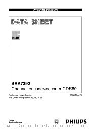 SAA7392 datasheet pdf Philips