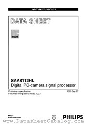 SAA8113HL datasheet pdf Philips