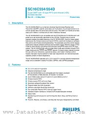 SC16C554IB80 datasheet pdf Philips