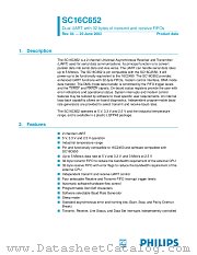 SC16C652 datasheet pdf Philips