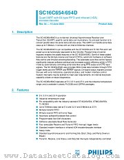 SC16C654 datasheet pdf Philips