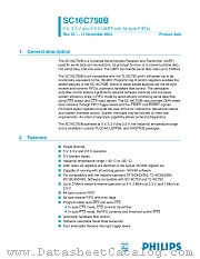 SC16C750BIB64 datasheet pdf Philips
