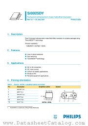 SI9925 datasheet pdf Philips