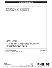 SSTL16877DGG datasheet pdf Philips