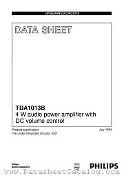 TDA1013B datasheet pdf Philips