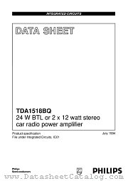 TDA1518B datasheet pdf Philips