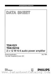 TDA1521 datasheet pdf Philips