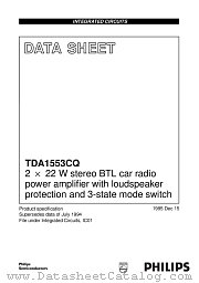 TDA1553 datasheet pdf Philips