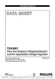 TDA3661T datasheet pdf Philips