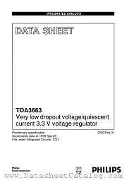 TDA3663AT datasheet pdf Philips