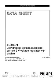 TDA3674A datasheet pdf Philips