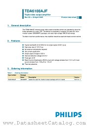 TDA6108AJF/N2 datasheet pdf Philips