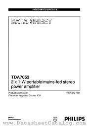 TDA7053 datasheet pdf Philips