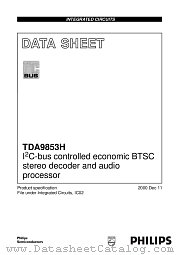 TDA9853 datasheet pdf Philips