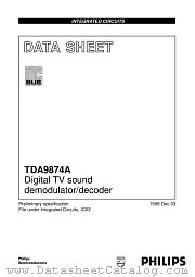 TDA9874A datasheet pdf Philips